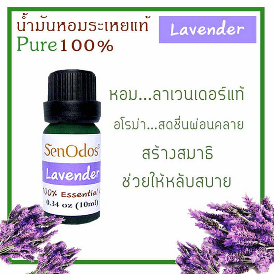 SenOdos น้ำมันหอมระเหยแท้ 100% กลิ่นลาเวนเดอร์ (Lavender) 10 ml.