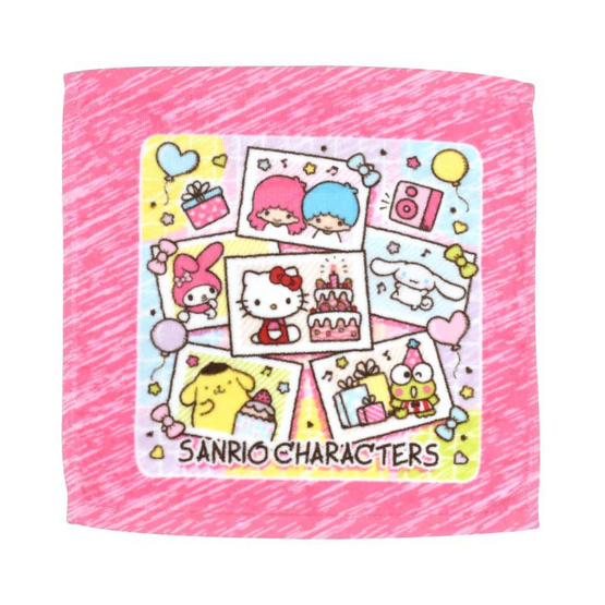 Chilli ผ้าขนหนูลิขสิทธิ์ ขนาด 12x12 นิ้ว : Sanrio Character HBD