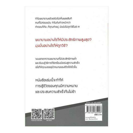 หนังสือ พยายามถูกวิธี มีแต่สำเร็จ Effective Efforts