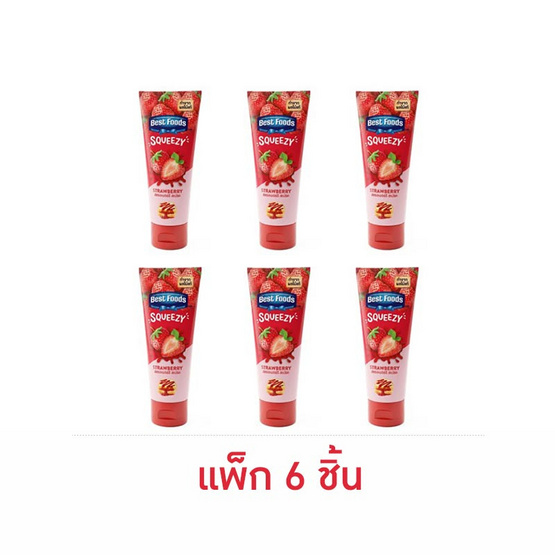 เบสท์ฟู้ดส์ แยมหลอดรสสตรอเบอร์รี่ 100 กรัม (แพ็ก 6 ชิ้น)