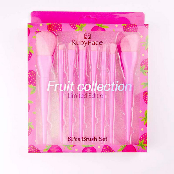 Ruby Face ชุดแปรงแต่งหน้า Make Up Brush Set - FR08 เซ็ท 8 ชิ้น คละสี