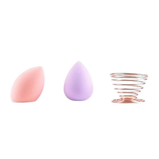 Ruby Face ฟองน้ำแต่งหน้า+แท่นวาง Beauty Blender and Stand คละสี (3 ชิ้น)