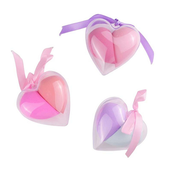 PA Phone ฟองน้ำแต่งหน้า Beauty Blender Heart Set คละสี (2 ชิ้น)