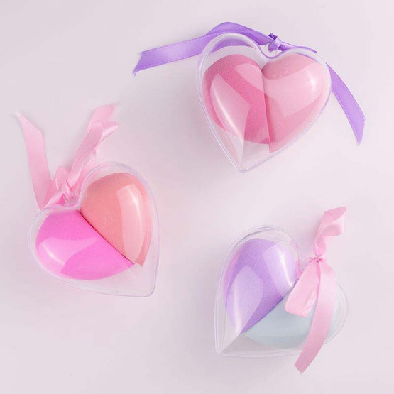 PA Phone ฟองน้ำแต่งหน้า Beauty Blender Heart Set คละสี (2 ชิ้น)