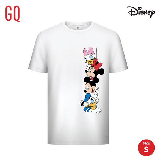 GQ EASY จีคิวอีซี่ เสื้อลายดิสนีย์ สีขาว