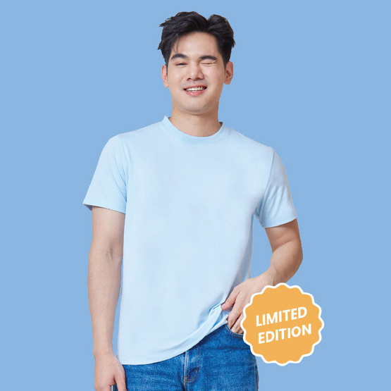 M2S Lifestyle เสื้อยืดคอกลมชาย ฟ้าแป้งเด็ก