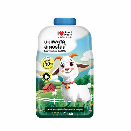 ไอ เลิฟ สมาร์ทฮาร์ท นมแพะสดสเตอร์ไลส์ 70 มล.(1 แพ็ก 12 ชิ้น)