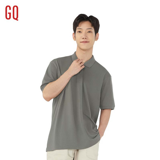 GQ จีคิว มินิมอล โปโล สีเทา GQ จีคิว มินิมอล โปโล สีเทา