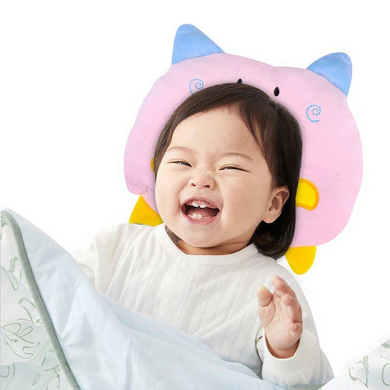DODOLOVE หมอนหลุม ลายหน้าหมู สีชมพู