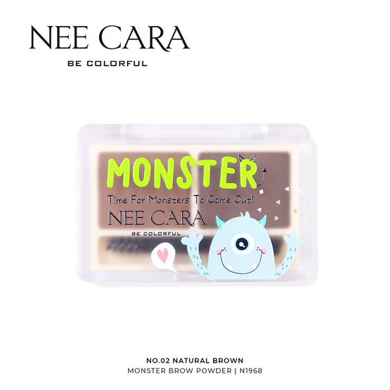 NEE CARA เขียนคิ้วแบบฝุ่น MONSTER BROW POWDER N1968 2.2 กรัม