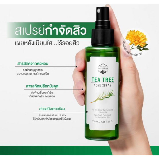 Naturista สเปรย์บำรุงผิวหน้า Tea Tree Acne Spray 120 มล.
