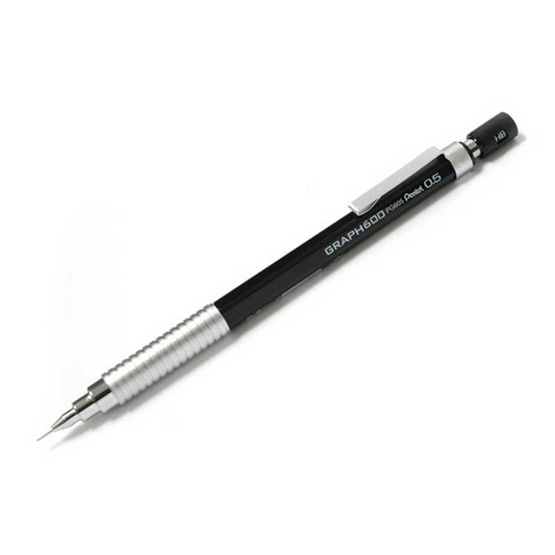 Pentel ดินสอกดเขียนแบบ GRAPH 600 ขนาด 0.5มม. ด้ามสีดำ