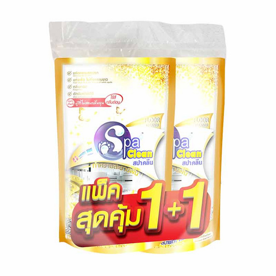 สปาคลีน น้ำยาถูพื้น พรีเมี่ยมโกลด์ 700 มล. (รุ่น 1 + 1)