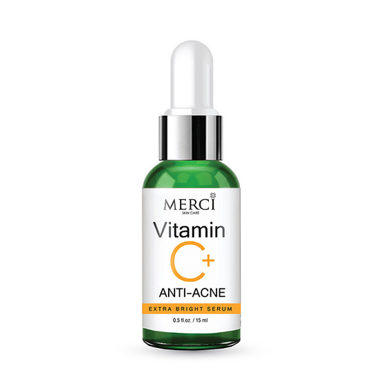 Merci เซรั่มบำรุงผิวหน้า Vitamin C+ Anti-Acne Extra Bright Serum 15 มล.