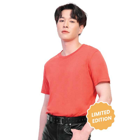 M2S Lifestyle เสื้อยืดคอกลมชาย ส้มนีออน GDM M2S Lifestyle เสื้อยืดคอกลมชาย ส้มนีออน GDM