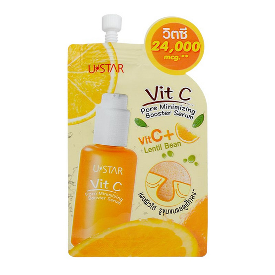 Ustar เซรั่มบำรุงผิว Vit C Pore Minimizing Booster Serum 8 กรัม (แพ็ก 6 ชิ้น)