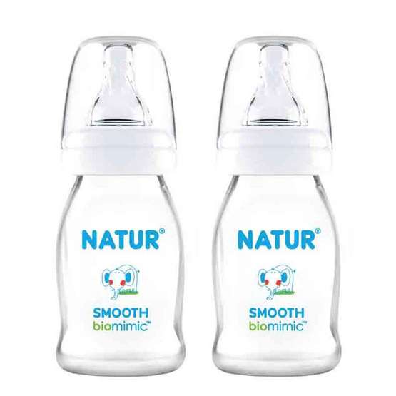 Natur ขวดนมสมูทไบโอมิมิค 4 OZ. แพ็ก 2