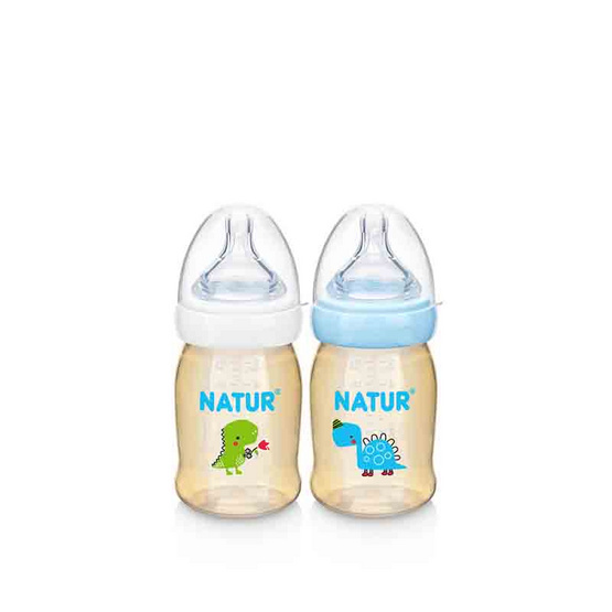 Natur ขวดนมสมาร์ทไบโอมิมิคพิมพ์ลาย PES 5 OZ. แพ็ก 2