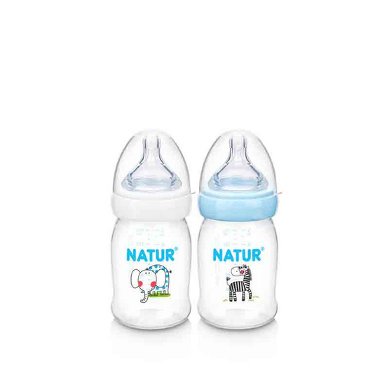 Natur ขวดนมสมาร์ทไบโอมิมิคพิมพ์ลาย PP 5 OZ. แพ็ก 2