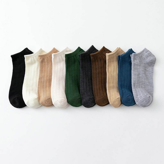 CC SOCK ถุงเท้าโทนสีพื้น J3 แพ็ก 10 คู่