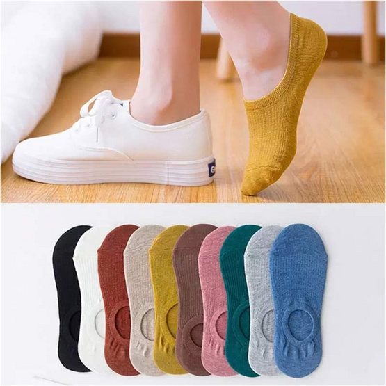 CC SOCK ถุงเท้าโทนสีพื้น J4 แพ็ก 10 คู่