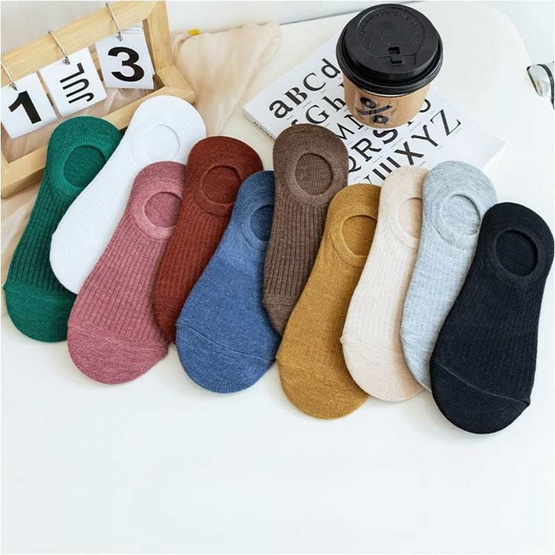 CC SOCK ถุงเท้าโทนสีพื้น J4 แพ็ก 10 คู่