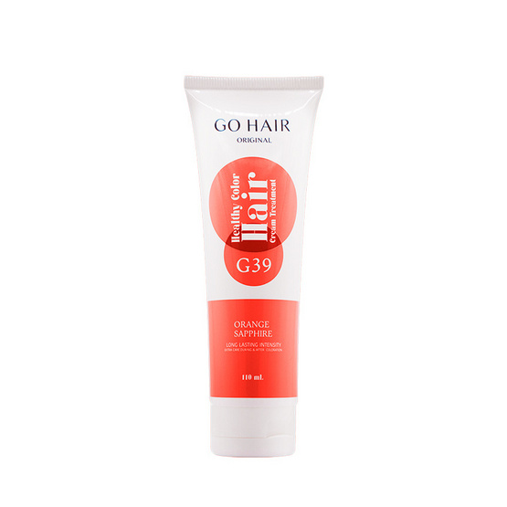 Go Hair คัลเลอร์ ทรีทเม้นท์ แว็กซ์ G39 Orange Sapphire สีส้ม