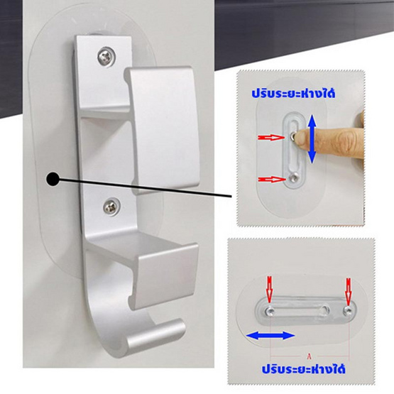 Cassa ตะขอแขวนอเนกประสงค์น็อตหัวแบนขนาด 8 mm. ปรับระยะได้ 14-45 mm.