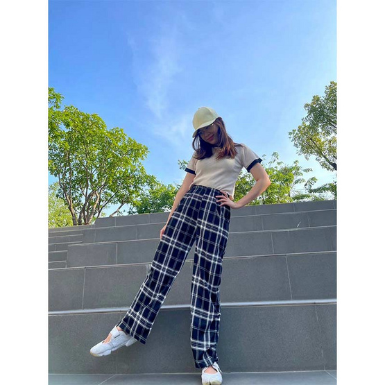 Day2Nite กางเกงขายาวแฟชั่น ลายสก๊อต