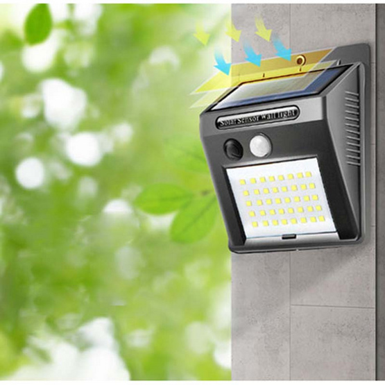 HNT Solar powered wall light HML-02 Black