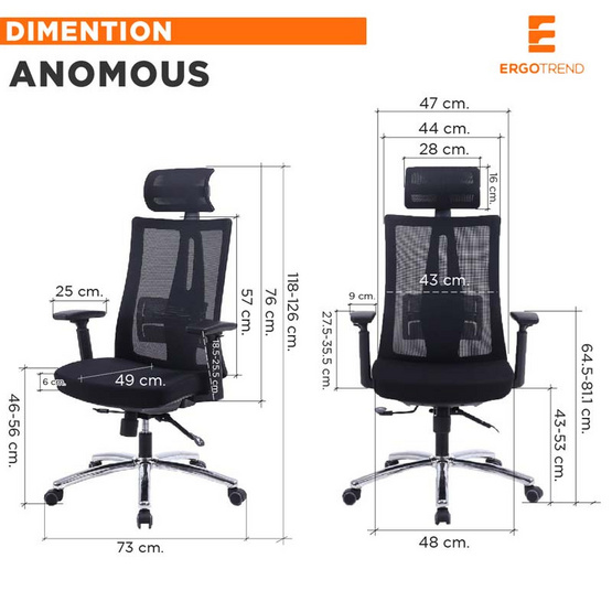 Ergotrend เก้าอี้เพื่อสุขภาพ รุ่น Anomous