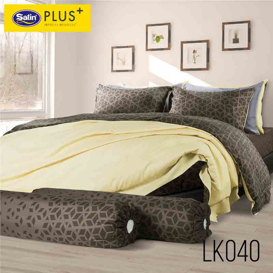 Satin Plus ผ้าปูที่นอน LK040 (ราศีกรกฎ)