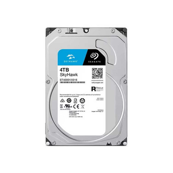 Seagate ฮาร์ดดิสก์ SkyHawk 3.5 นิ้ว Cache 256MB 5400RPM 4TB (ST4000VX016)