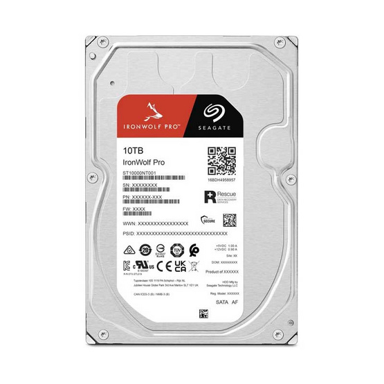 Seagate ฮาร์ดดิสก์ IronWolf Pro 3.5 นิ้ว Cache 256MB 7200RPM 10TB (ST10000NT001)