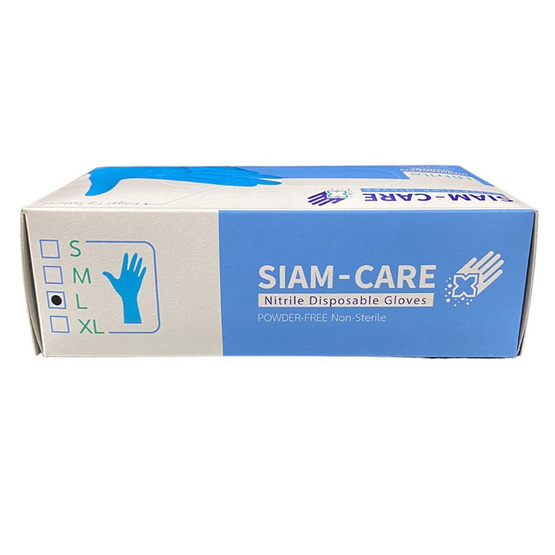 Siam-Care ถุงมือยางไนไตร A (Grade) SIZE L กล่อง 50 คู่