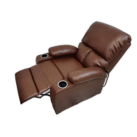 Hot Deal Furniture Recliner Relax หุ้มหนังสังเคราะห์เกรดA พร้อมที่วางแก้วอย่างดี