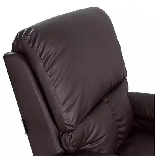 Hot Deal Furniture Recliner เก้าอี้พักผ่อนหุ้มหนัง รุ่น ANGOLA มีที่วางแก้ว หนัง