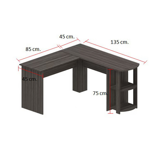 Hot Deal Furniture โต๊ะทำงาน เข้ามุม ตัวL สไตล์มินิมอล (ลูกค้าประกอบเอง)