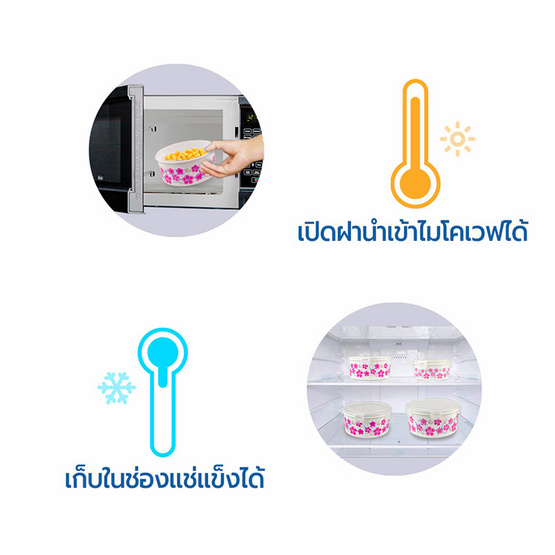 RRS กล่องบรรจุอาหาร ทรงกลม 5ใบ RRS กล่องบรรจุอาหาร ทรงกลม 5ใบ
