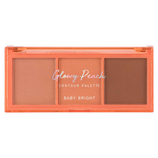 Baby Bright ไฮไลท์และคอนทัวร์ Glowy Peach Contour Palette 4 กรัม x 3 สี