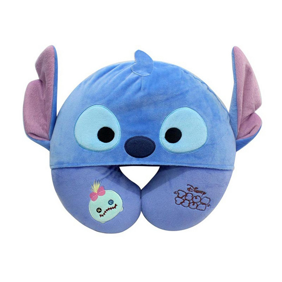 Disney Tsum Tsum หมอนรองคอมีฮู๊ด STITCH NO.005