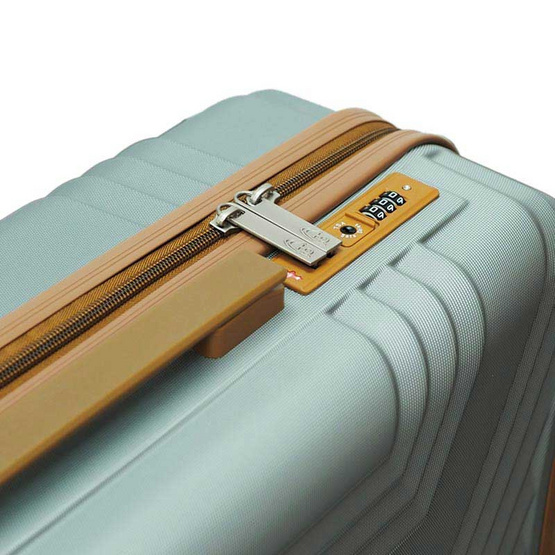 HQ LUGGAGE กระเป๋าเดินทาง ABS 4 ล้อคู่ กุญแจล็อค 3 รหัส รุ่น 8885 สีเงิน