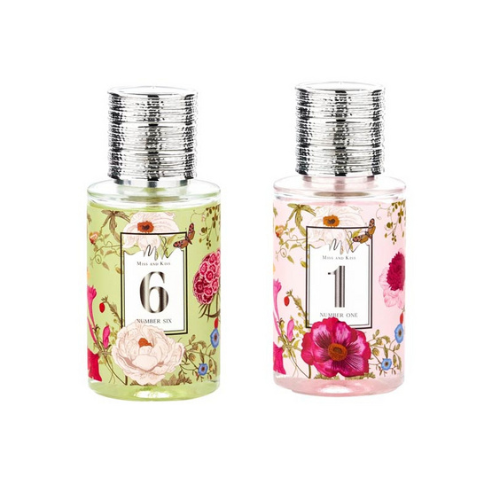 Miss and Kiss Perfume 35 มล No.1 หอมหวานกลิ่นคุณหนู + No.6 หอมกลิ่นสปอร์ต (แพ็ก 2 ชิ้น)