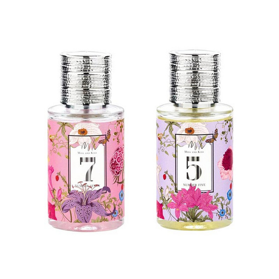 Miss and Kiss Perfume 35 มล No.7 หอมเรียบหรูดูแพง + No.5 หอมหวานสวยเนี๊ยบ (แพ็ก 2 ชิ้น)