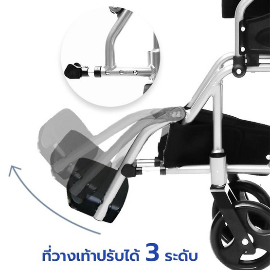 ALLWELL วีลแชร์ รถเข็นผู้ป่วย Wheelchair พับได้ ล้อเล็ก