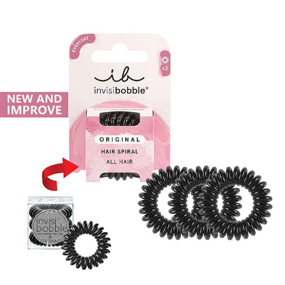 INVISIBOBBLE ยางรัดผม - Original True Black - 3 ชิ้น