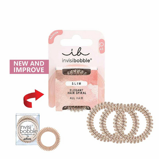 INVISIBOBBLE ยางรัดผม - Slim Bronze Me Pretty - 3 ชิ้น