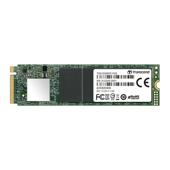 Transcend SSD M.2 2280 PCIe NVMe รุ่น MTE110S 512GB