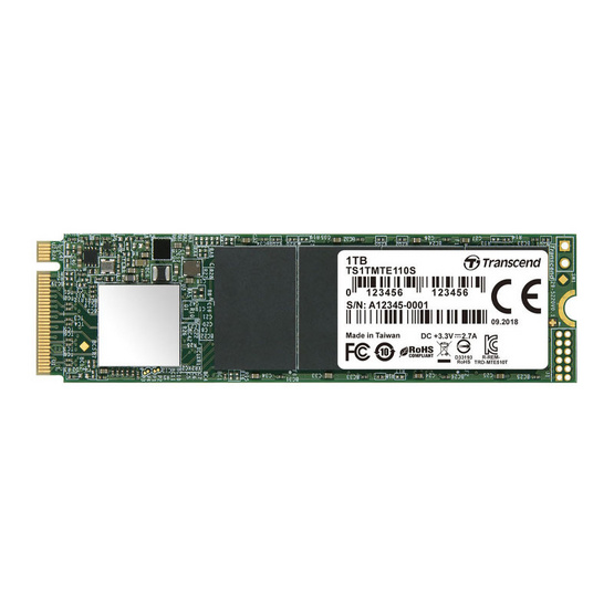 Transcend SSD M.2 2280 PCIe NVMe รุ่น MTE110S 1TB