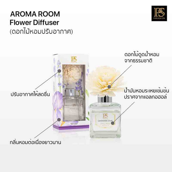 พฤกษา สปา ดอกไม้หอมปรับอากาศ 80 มล. Lavender Lilac